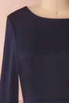 Liséa Ciel Navy Blue Asymmetrical Silky Dress | Boutique 1861
