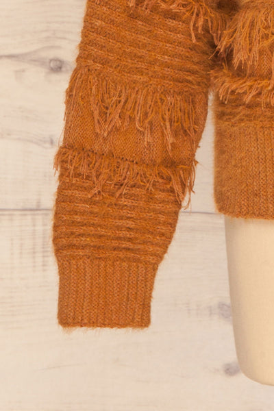 Lisen Caramel Striped Knit Turtleneck Sweater | La Petite Garçonne 9
