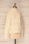 Lisen Crème Cream Striped Knit Turtleneck Sweater | La Petite Garçonne 4
