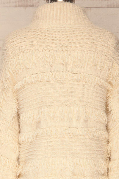 Lisen Crème Cream Striped Knit Turtleneck Sweater | La Petite Garçonne 7