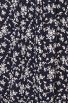 Lison Navy Floral Off-Shoulder Midi Dress | Boutique 1861 fabric