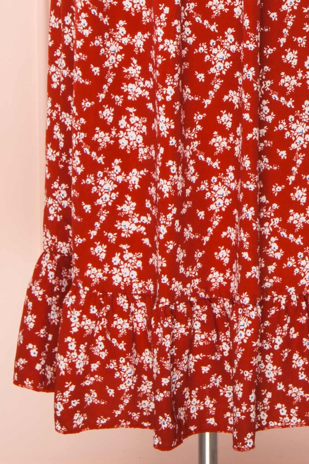 Lison Red Floral Off-Shoulder Midi Dress | Boutique 1861 bottom 