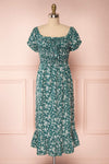 Lison Teal Blue-Green Off-Shoulder Midi Dress | Boutique 1861 front view