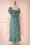Lison Teal Blue-Green Off-Shoulder Midi Dress | Boutique 1861 side view