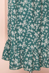 Lison Teal Blue-Green Off-Shoulder Midi Dress | Boutique 1861 bottom