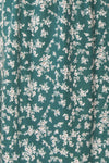 Lison Teal Blue-Green Off-Shoulder Midi Dress | Boutique 1861 fabric