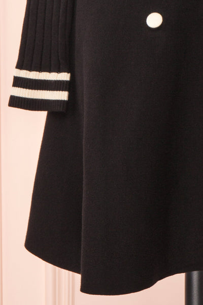 Livadeia Black Long Sleeve A-Line Dress | Boutique 1861 bottom