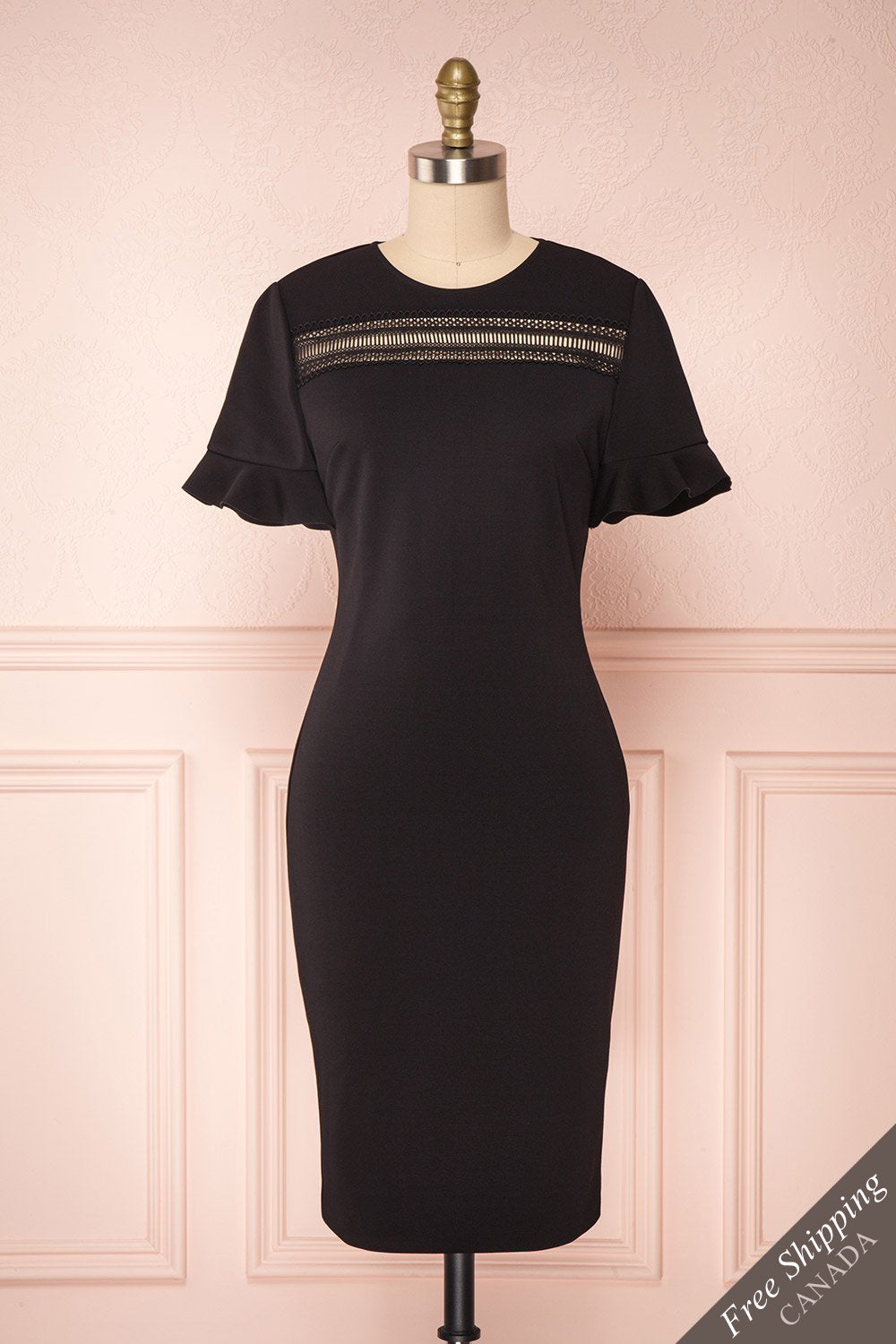 Livsia Black Cocktail Dress with Cut-Outs by Ted Baker | Boutique 1861