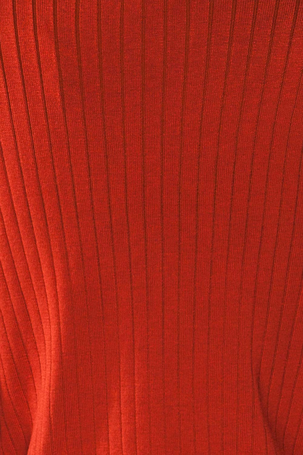Lixa Rust Orange Faux-Wrap Long Sleeve Top | La petite garçonne fabric 