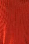 Lixa Rust Orange Faux-Wrap Long Sleeve Top | La petite garçonne fabric
