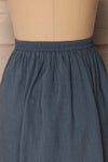 Lobao Ciel Denim Blue Button-Up A-Line Skirt | La Petite Garçonne 6