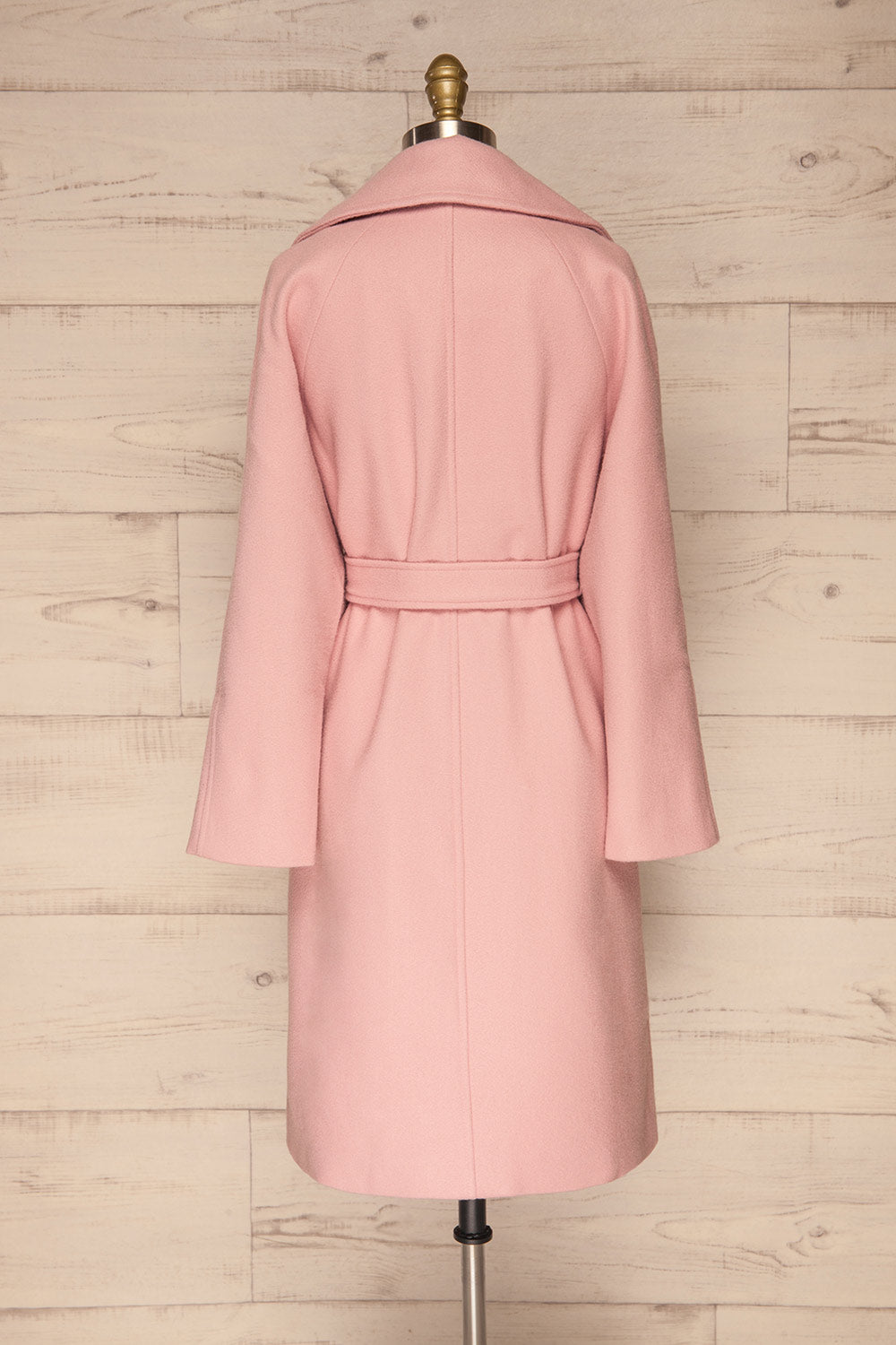 Lokvari Pink Long Felt Trench Coat | La Petite Garçonne back view 