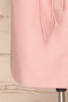 Lokvari Pink Long Felt Trench Coat | La Petite Garçonne bottom close-up