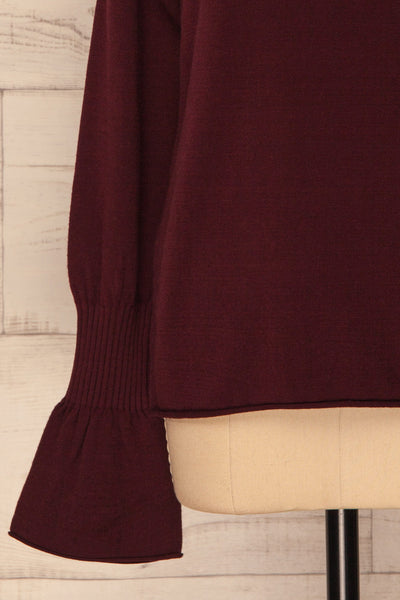Louredo Burgundy Long Sleeved Soft Knit Sweater | La Petite Garçonne 7