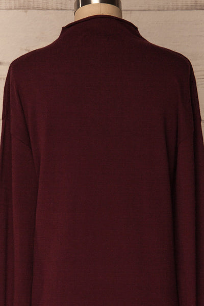 Louredo Burgundy Long Sleeved Soft Knit Sweater | La Petite Garçonne 6