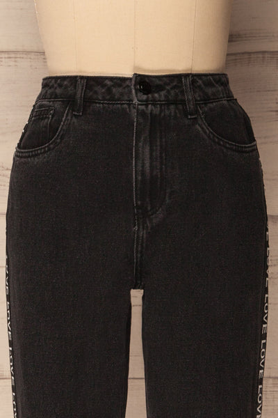 Lovely Black High Waisted Jeans | La Petite Garçonne