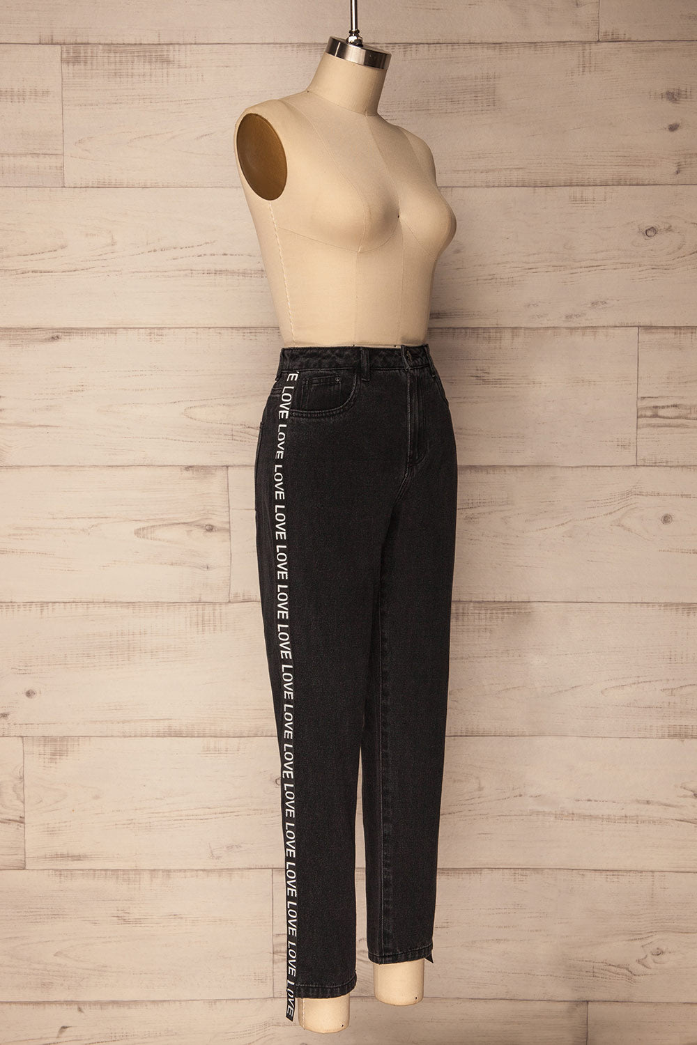 Lovely Black High Waisted Jeans | La Petite Garçonne