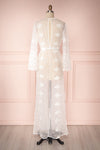 Lovis White Mesh & Lace Long Sleeved Maxi Kimono | Boudoir 1861 8