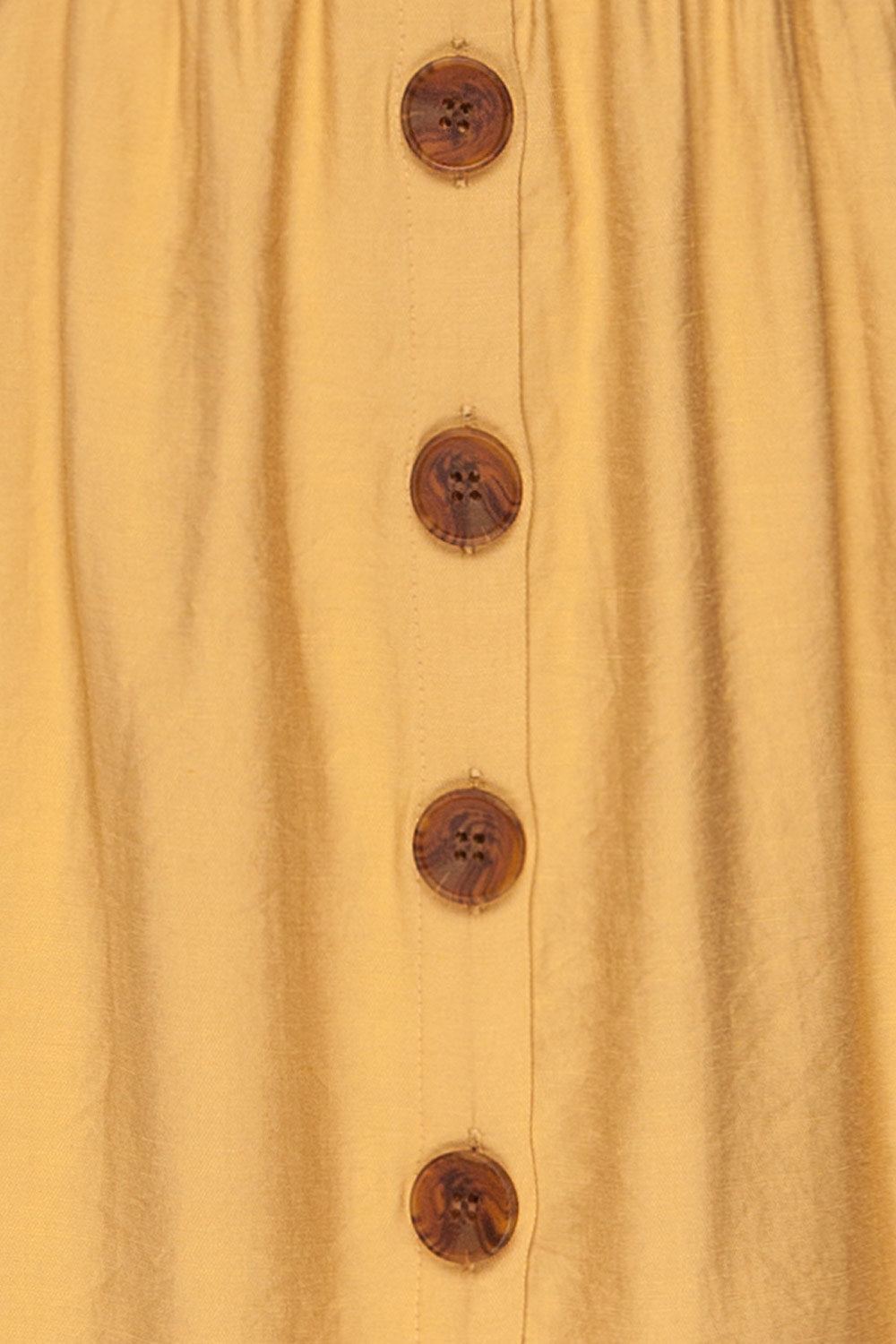 Lowenstein Yellow Button-Up Midi Dress | La petite garçonne fabric 