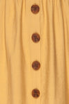 Lowenstein Yellow Button-Up Midi Dress | La petite garçonne fabric