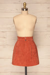 Loxley Clay Orange Corduroy Mini Skirt | La Petite Garçonne front view