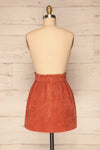 Loxley Clay Orange Corduroy Mini Skirt | La Petite Garçonne back view