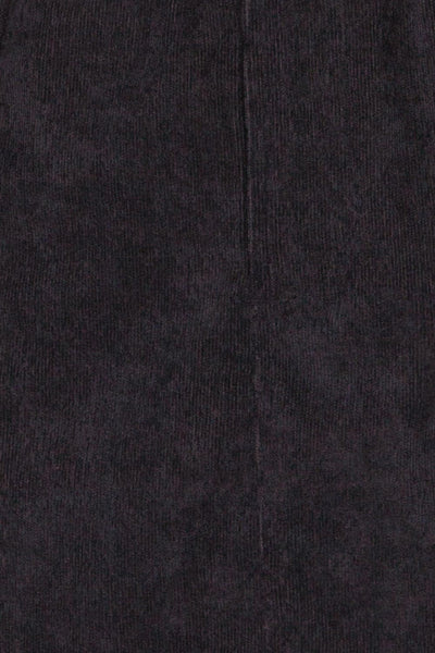 Loxley Navy Blue Corduroy Mini Skirt | La Petite Garçonne fabric detail