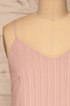 Lozola Lilac Layered Short Dress | La petite garçonne front close-up