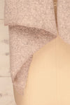 Lubartow Grey & Light Pink Fuzzy Scarf fabric close up | La petite garçonne