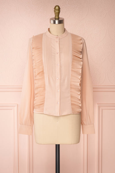 Lubien Dusty Rose Pink Long Sleeved Shirt | Boutique 1861 front view