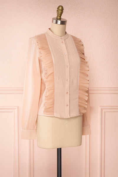 Lubien Dusty Rose Pink Long Sleeved Shirt | Boutique 1861 side view