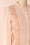 Lubien Dusty Rose Pink Long Sleeved Shirt | Boutique 1861 side close-up
