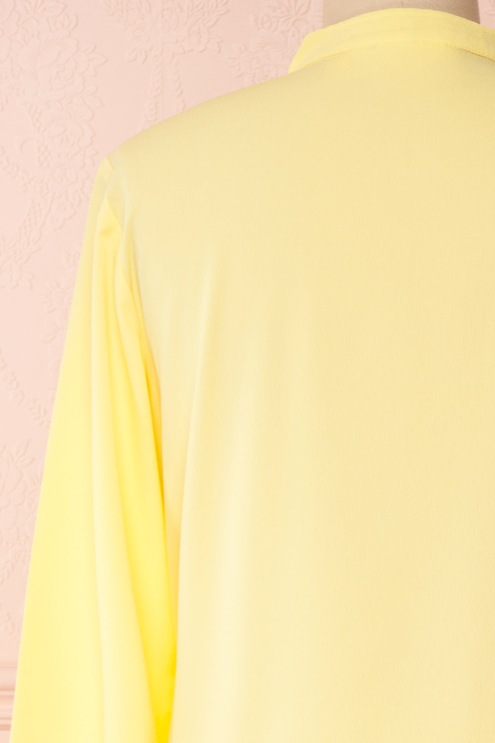 Lubien Yellow Long Sleeved Cropped Shirt | Boutique 1861 back close-up