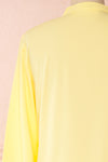Lubien Yellow Long Sleeved Cropped Shirt | Boutique 1861 back close-up