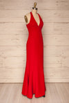 Lubomierz Red Fitted Maxi Mermaid Dress | La petite garçonne side view