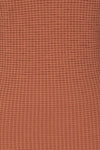 Lucca Marron Waffled Short Sleeve Top | Haut | La petite garçonne fabric detail