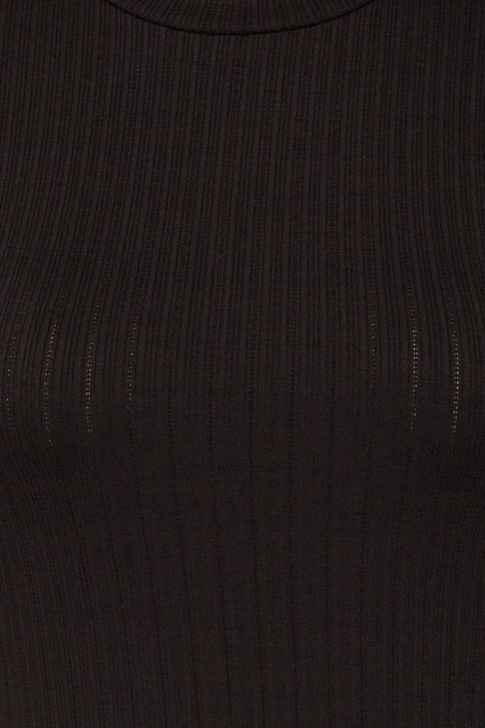 Lupeni Noir Mock Neck Top | Haut Noir fabric close up | La Petite Garçonne
