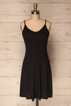 Luton Black Jersey Button-Up A-Line Summer Dress | La Petite Garçonne