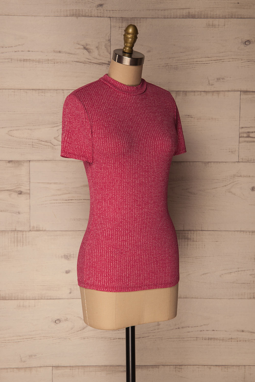 Luttre Rose Variegated Pink Ribbed T-Shirt | La Petite Garçonne 4