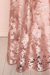 Lyaksandra Pink Floral Embroidered Maxi Dress | Boutique 1861 skirt