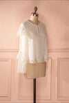 Lynnie Light - White lace ruffled blouse 3
