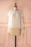 Lynnie Light - White lace ruffled blouse 1