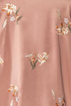 Lyria Taupe Satin Floral 3/4 Sleeve Kimono | Boutique 1861 fabric
