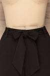 Lysekil Black Shorts w/ Pockets | La petite garçonne front close-up