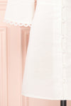 Lysistrata White Short Dress w/ 3/4 Sleeves | Boutique 1861 sleeves