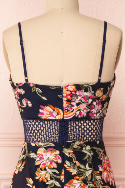 Lyzelle Navy Floral Lace Dress | Robe d'été | Boutique 1861 back close-up