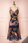 Lyzelle Navy Floral Lace Dress | Robe d'été | Boutique 1861 front view