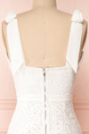 Madeline White Lace Bustier Midi Dress | Boutique 1861 back close-up