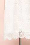Madeline White Lace Bustier Midi Dress | Boutique 1861 bottom close-up