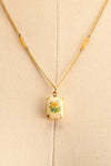 Mae West Jaune Dainty Golden Floral Pendant Necklace | Boutique 1861 4